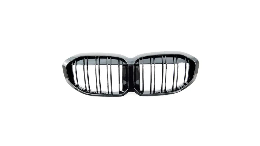 Hűtőrács BMW 1 2019-2024 F40 kétsoros lamellák fényes fekete Árengedmény