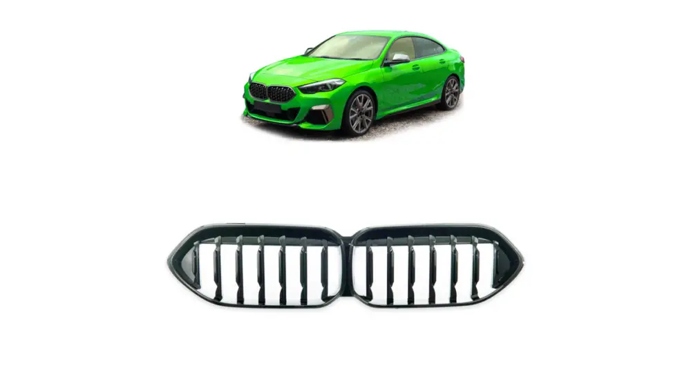 Hűtőrács BMW 2 2020-2024 F44 egysoros lamellák fényes fekete Biztonságos vásárlás