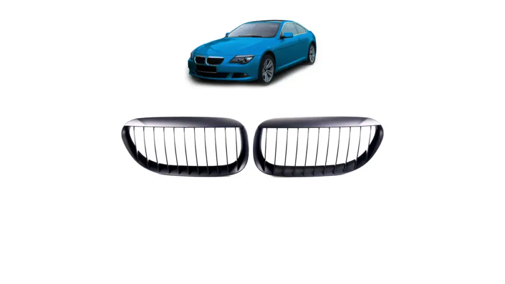 Első hűtőrács BMW 6 2003-2010 E63 E64 matt fekete Vedd meg most