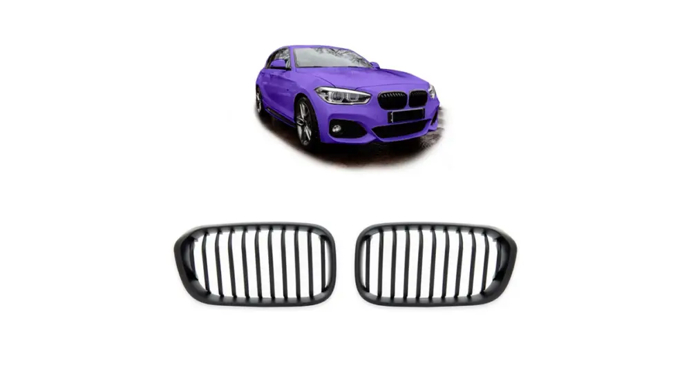 Első hűtőrács BMW 1 2015-2019 F20 F21 facelift matt fekete egysoros Expressz kézbesítés