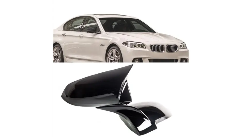 Visszapillantó tükörburkolat szett BMW 5 7 2009-2018 F10 F07 F11 F13 F12 F06 F01 F02 F03 facelift fényes fekete Exkluzív ajánlat