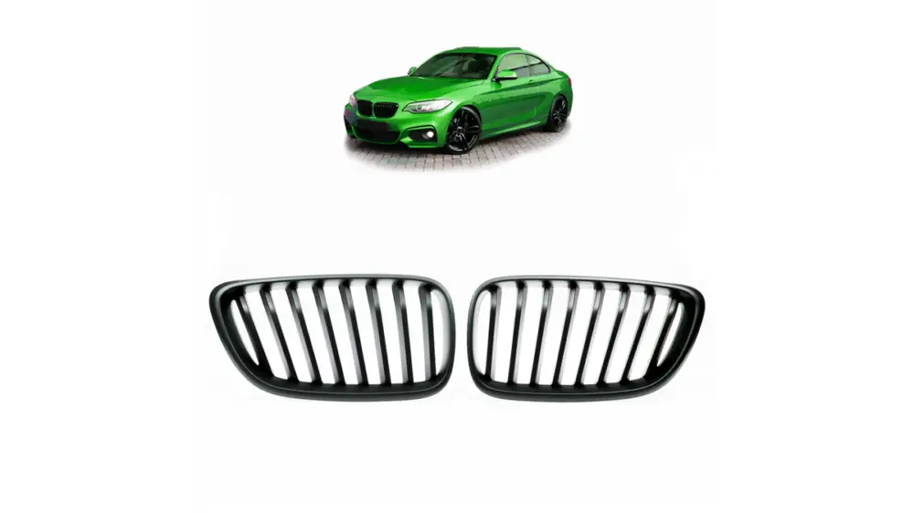 Első hűtőrács BMW 2 2014-2021 F22 F23 matt fekete egysoros Biztonságos fizetés