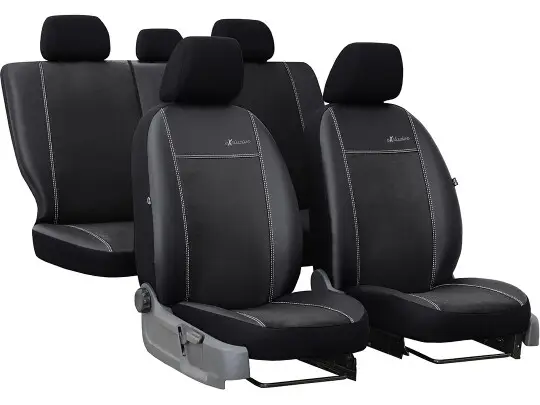 Különleges ajánlat Autó üléshuzatok Kia Soul (I)2008-2013 Exclusive Alcantara - Fekete 2+3