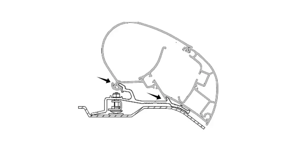 )Adapter Dometic PR 2000 árnyékolóhoz, Fiat Ducato járművekhez (06/2006-tól) Végkiárusítás