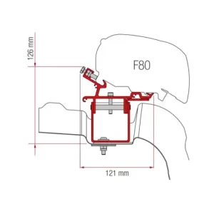 Nézd meg most Adapter VW Crafter, MAN járművekhez, Fiamma F65/F80 árnyékolókhoz