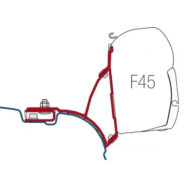 Árengedmény Adapterkészlet VW T5, T6 RHD járműhöz, Fiamma F45 árnyékolóhoz