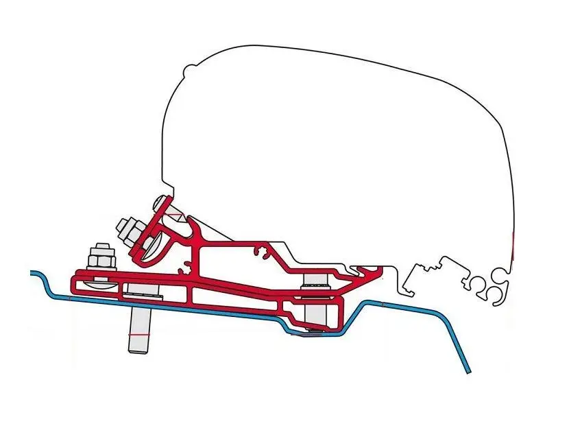 Akciós ár Adapter Ford Transit H3L3 RHD járművekhez, Fiamma F80 árnyékolóhoz