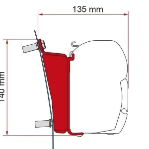Exkluzív ajánlat Adapter Ford Transit H3 RHD járműhöz, Fiamma F45S árnyékolóhoz
