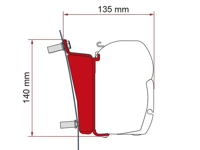 Exkluzív ajánlat Adapter Ford Transit H3 RHD járműhöz, Fiamma F45S árnyékolóhoz