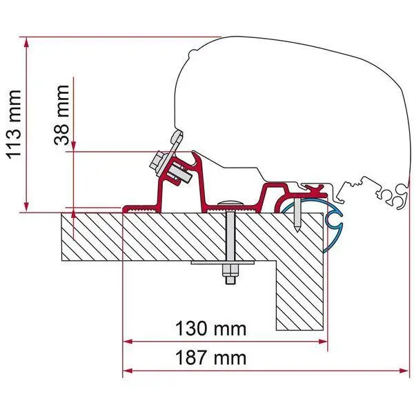 Adapter Caravan Standard járművekhez, Fiamma F65/F80 árnyékolóhoz Legkelendőbb