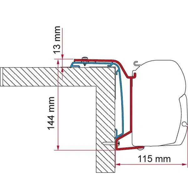Adapter Rapido S6 686F járművekhez, Fiamma F45S árnyékolóhoz Szuper akció