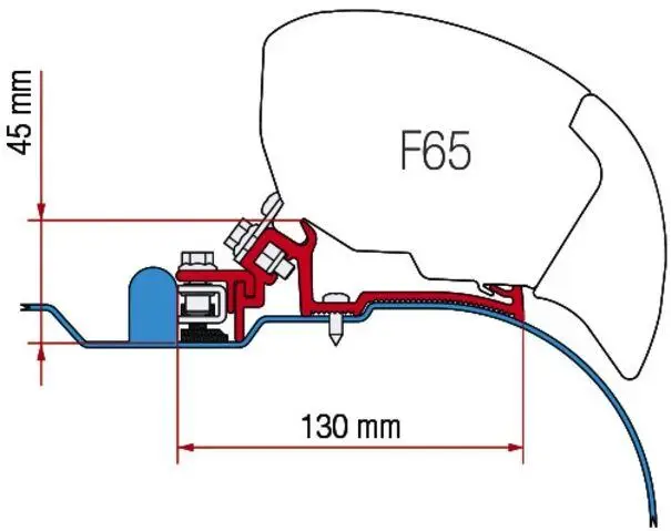 Biztonságos fizetés Adapter Iveco Daily H2 járműhöz, Fiamma F65/F80 árnyékolókhoz