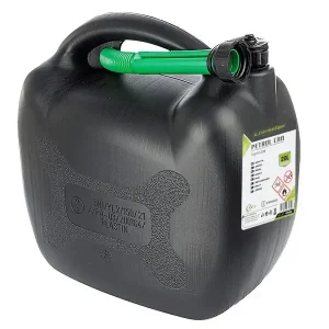 Üzemanyag kanna, műanyag, 20L, ovális, fekete Csak ma