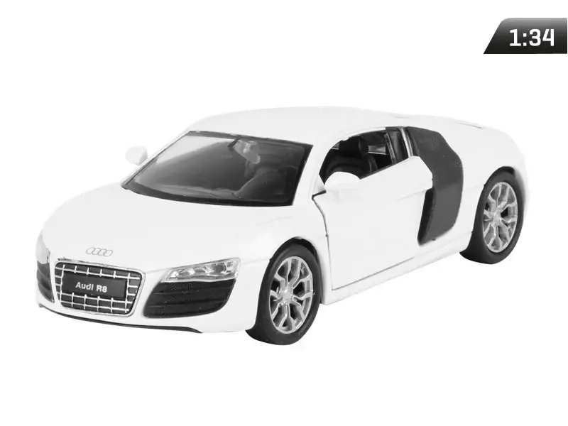 1:34-es modell, 2016 AUDI R8 V10, fehér (A880AR8VB) Azonnal elérhető