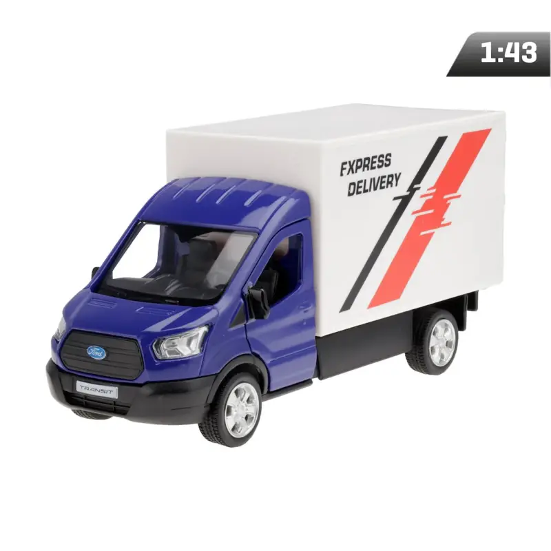 1:43 RMZ Ford Transit Chassis Cab 2018, kék modell Azonnali szállítás