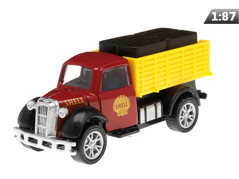 Kedvezményes ár 1:87-es modell, Shell Old Timer nyitott pótkocsival és rakománnyal