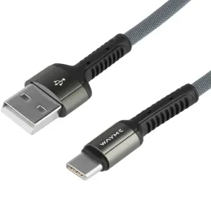 Ajánlat WAYME töltő- és szinkronizáló kábel , fonott mikroszálas, 200 cm, USB> USB-C