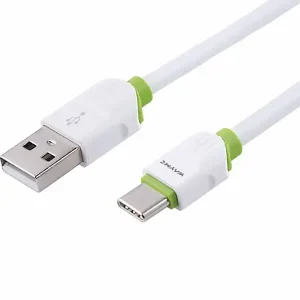 Biztonságos fizetés WAYME töltő- és szinkronizáló kábel, szilikon, kerek, 100 cm, USB> USB-C