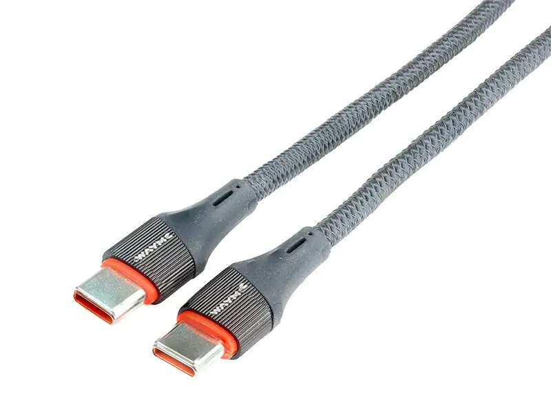 Biztonságos vásárlás WAYME töltő- és szinkronizáló kábel, mikroszálas fonott, 100 cm, 100 cm, USB-C > USB-C PD, max. 65W