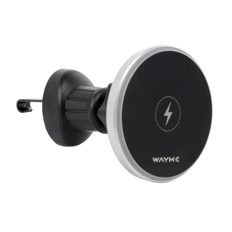 WAYME Mágneses alumínium szellőzőtartó 15W-os induktív töltővel + USB kábel > USB-C 100 cm Szezonális akció